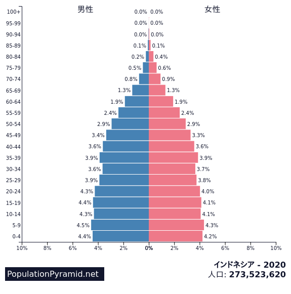 インドネシアの人口ピラミッド